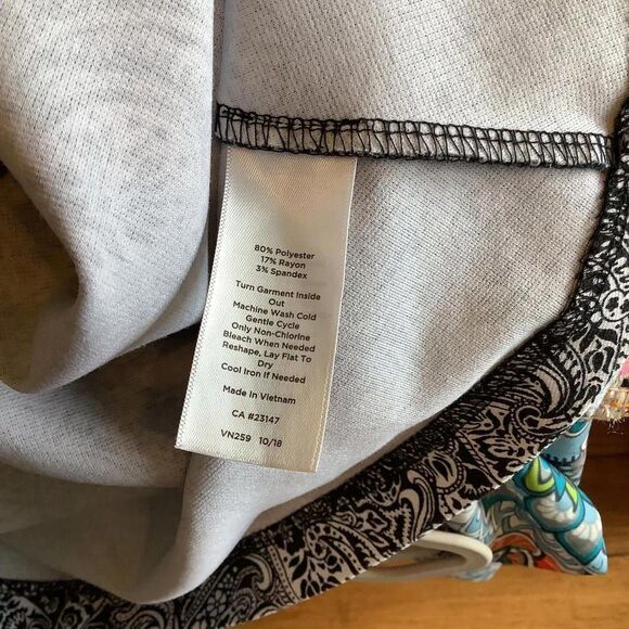 Talbots Chic Paisley Print A-Line Dress - Picture 7 of 7